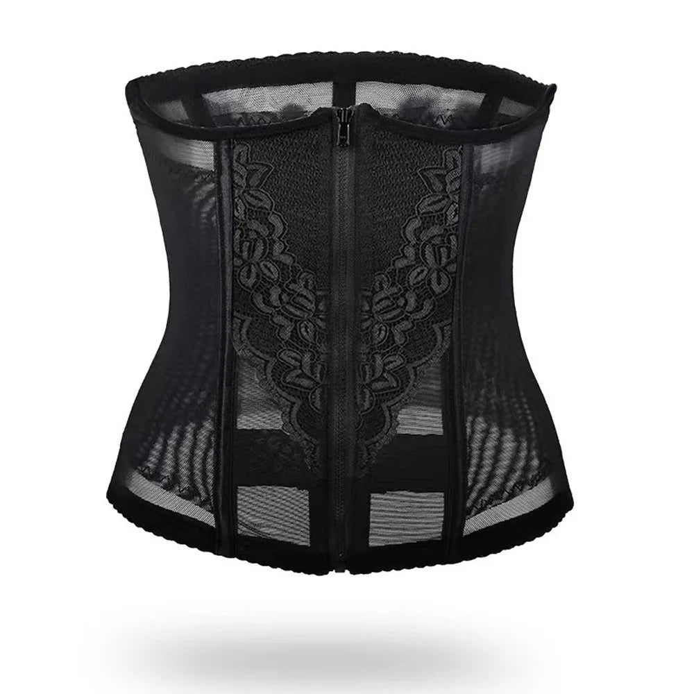 High Quality Breathable Mesh Shapewear Double Buckle Comfortable Body Shaper Belt Slimming Waistband Women