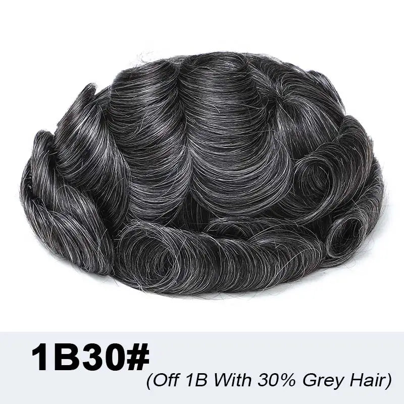 Natural Men's Wig Mono Toupee Human Hair Capillary Male Hair Prosthesis Hair System For Man Double Knots Hairpiece Wigs For Men