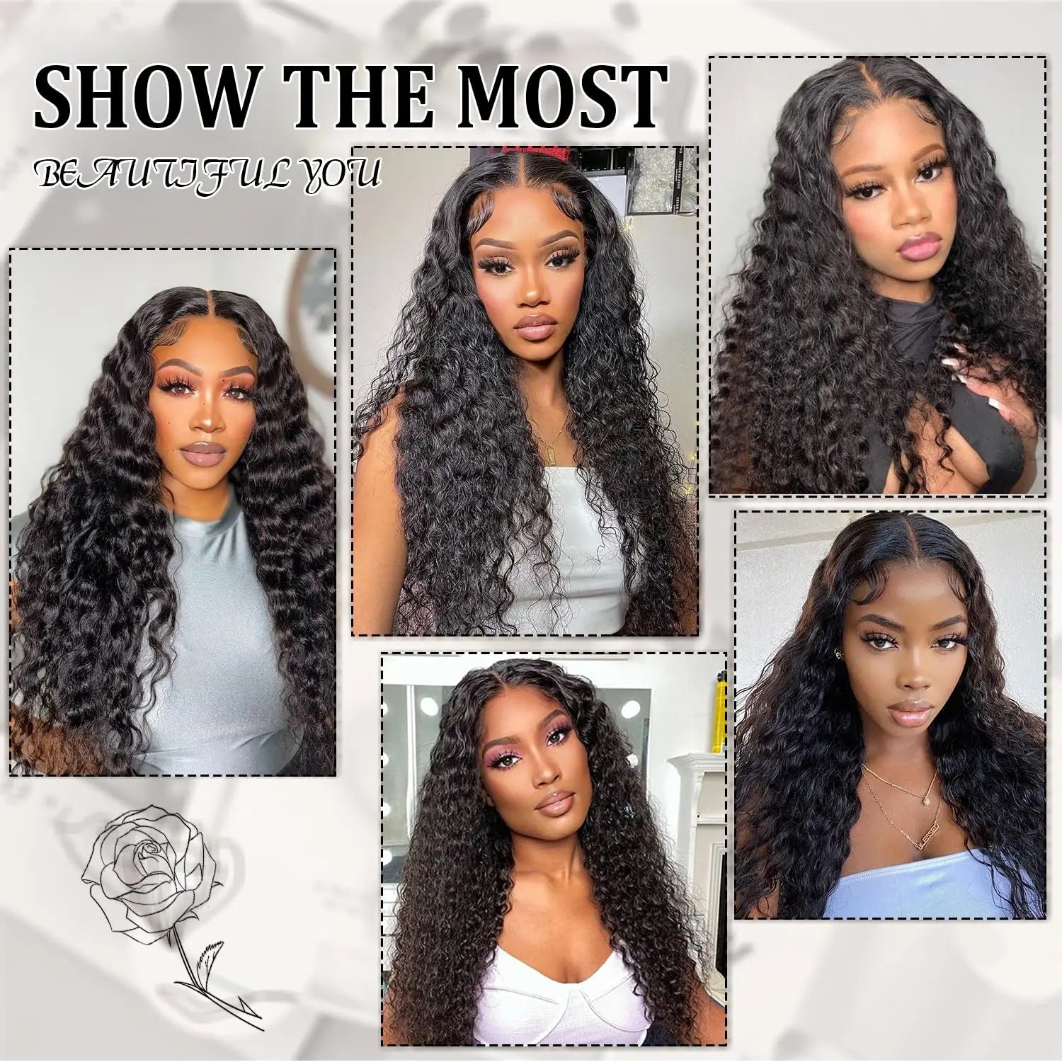 40 Inch Hd 13x6 Curly Lace Front Human Hair Wigs Brazilian For Women Pre Plucked Transparent 13x4 Deep Wave Frontal Wig