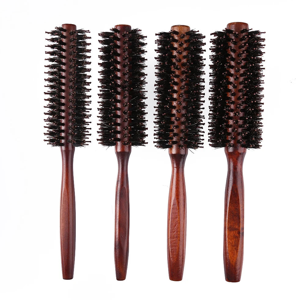 Round Hair Brush Anti Slip Handle