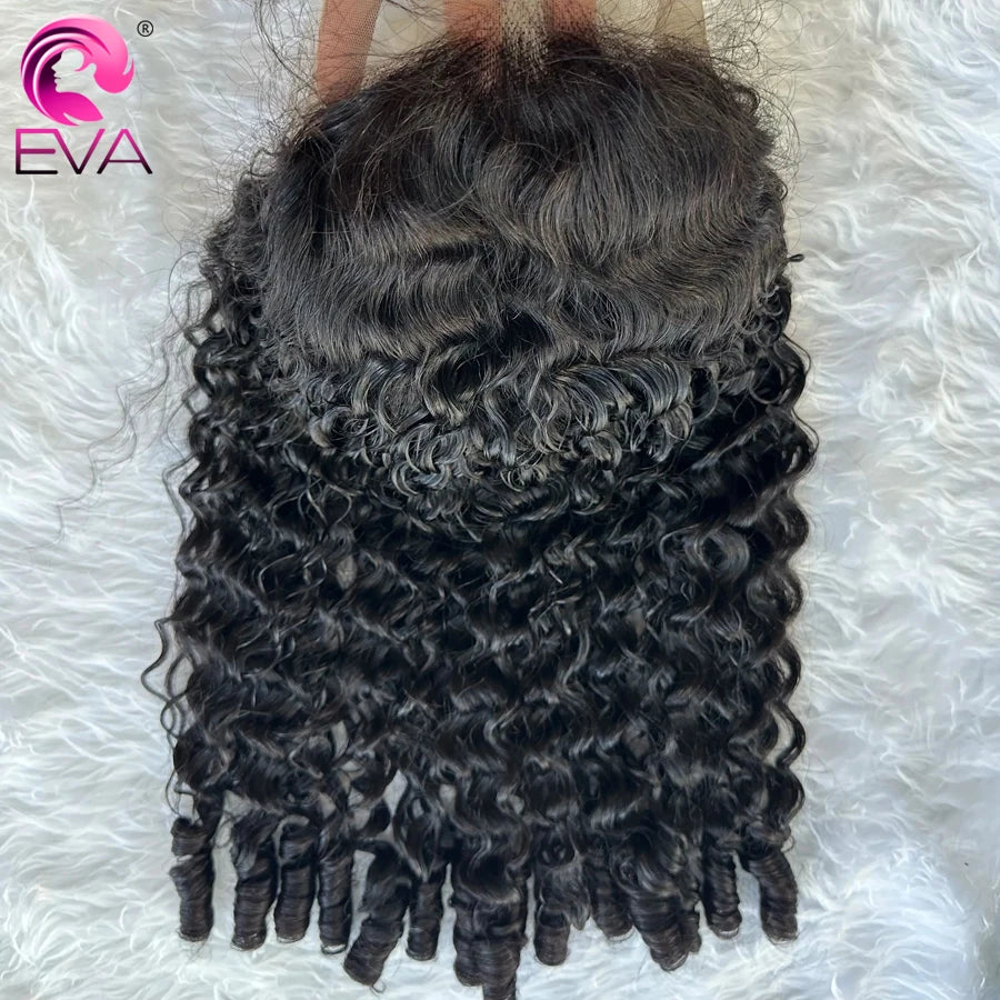 Burmese Curly Human Hair Wigs 12A Brazilian Hair 13x6 13x4 HD Lace Frontal Wigs Human Hair 250% Density 5x5 HD Lace Closure Wigs