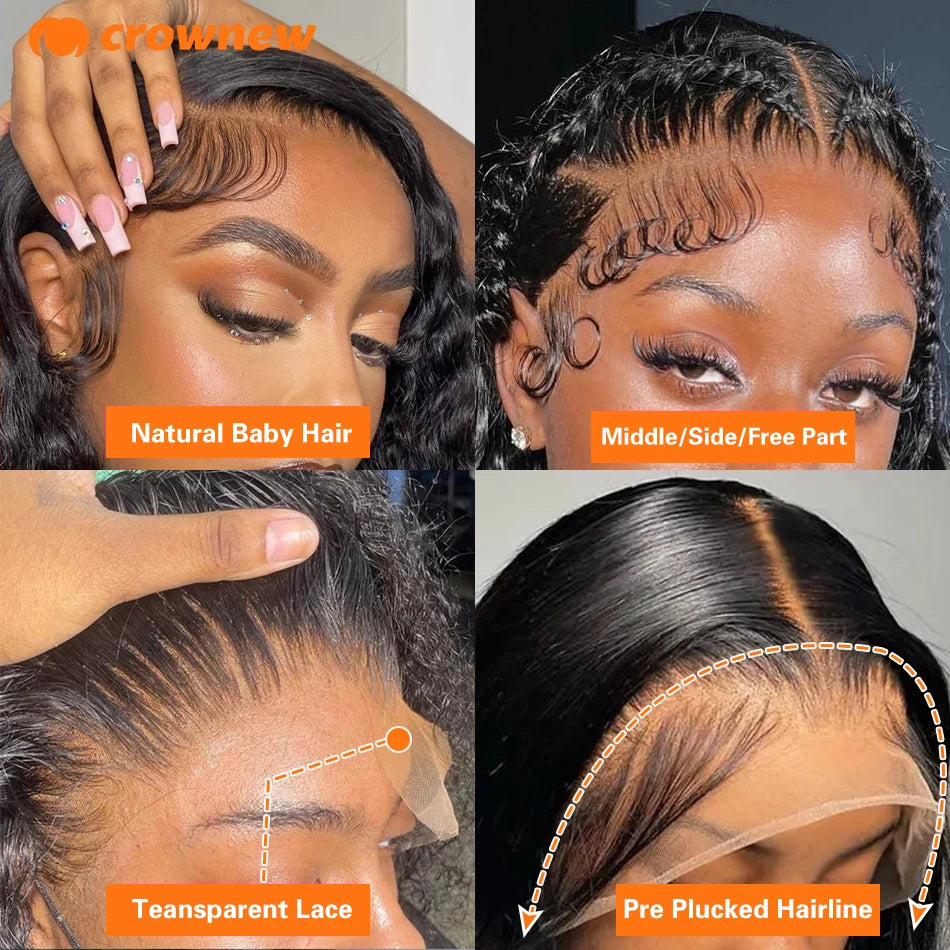 Curly Human Hair Wig 13X4 Lace Front Wig Human Hair 13x6 HD Lace Frontal Wig Human Hair Wigs Pre Plucked Real Human Hair Wig