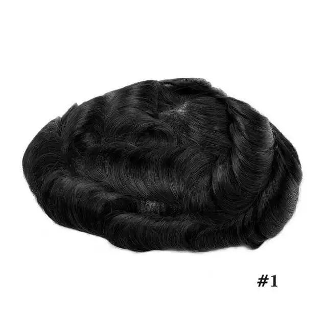 Men Toupee Fine Mono Npu Men's Wig Durable Capillary Prosthesis 6inch Handmade Male Wigs Indian Human Hair Replacement System