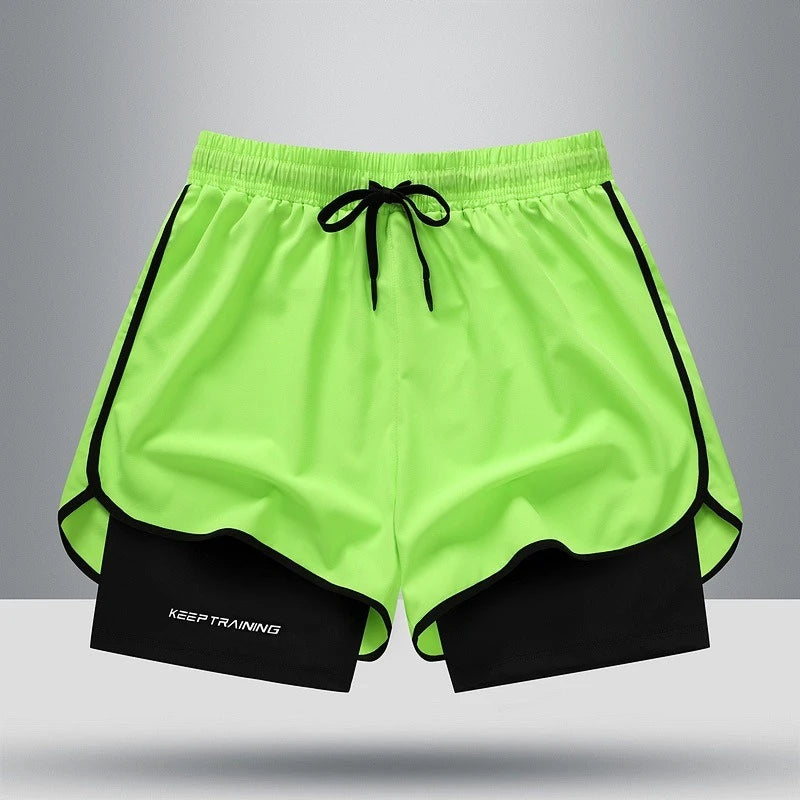 Women Sports 2 In 1 Yoga Shorts Quick Dry Running Tennis Badminton Anti Exposure Skirt Gym Sportswear Running Compression Shorts