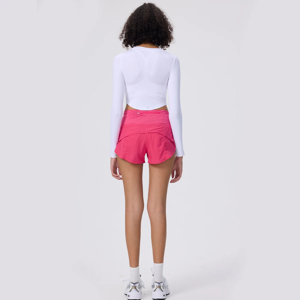 Summer Sports Yoga Wear Light-speed Dry Running Shorts Casual High-waisted Anti-walking Gym Sneakers Cycling Training Clothing