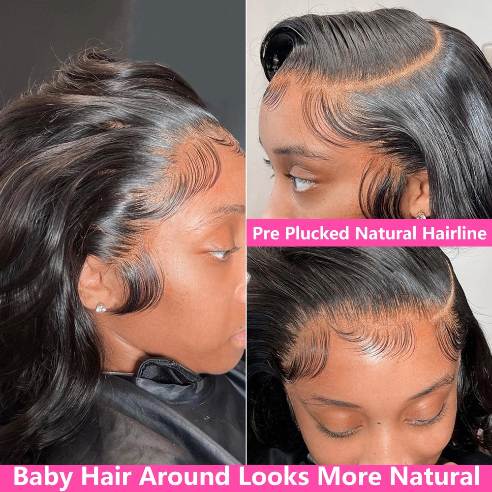 30 36 40 Inch 13x6 HD Transparent Bone Straight Human Hair Lace Frontal Wigs 250 Density 4x4 Closure Human Hair Wigs for Women