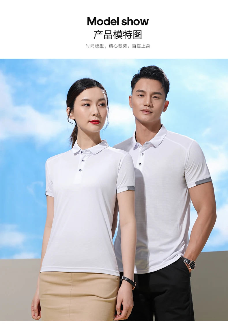 Customized Sport Polo Shirt for Men Women Quick Drying Turn Collar Blouse Golf Wear Mens Design Shirts Pickleball Horse Clothing