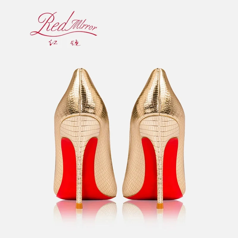 Elegant heels for ladies 2025 Trend Luxury Red Bottom Pointed Toe High Heels Sexy 12cm Stiletto Pumps Comfortable Wedding Shoes