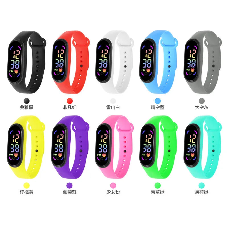 2025New Sport Watch Men Wristband Women LED Display Outdoor Sports Fitness Watch Wristband For Xiaomi 9 mi 8 Redmi 10 Multicolor
