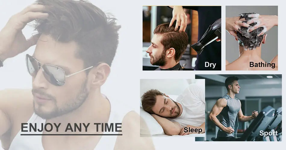 Natural Men's Wig Mono Toupee Human Hair Capillary Male Hair Prosthesis Hair System For Man Double Knots Hairpiece Wigs For Men