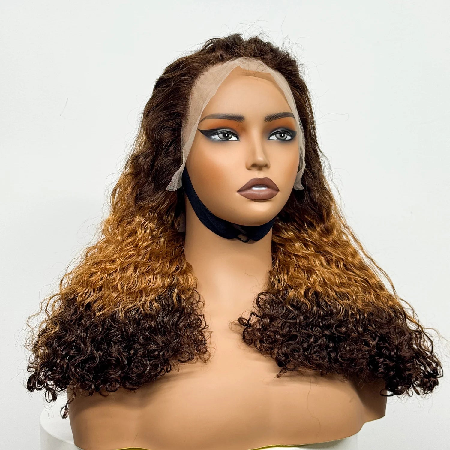 12-22 Inch 280% Density Human Hair Wigs Water Wave Curly Wigs 13x4 Transparent Lace Front Human Hair Wigs For Black Women