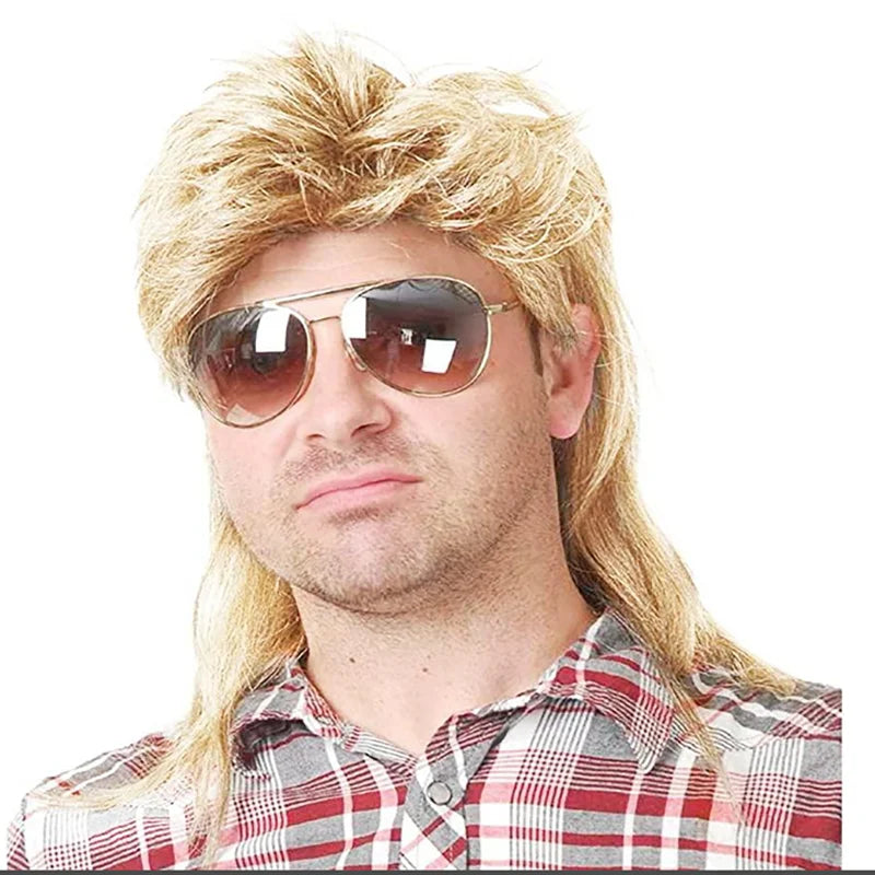 8 Styles Mullet Wigs for Men 70s 80s Costumes Fancy Party Accessory Cosplay Hallowmas Performance Synthetic Wig