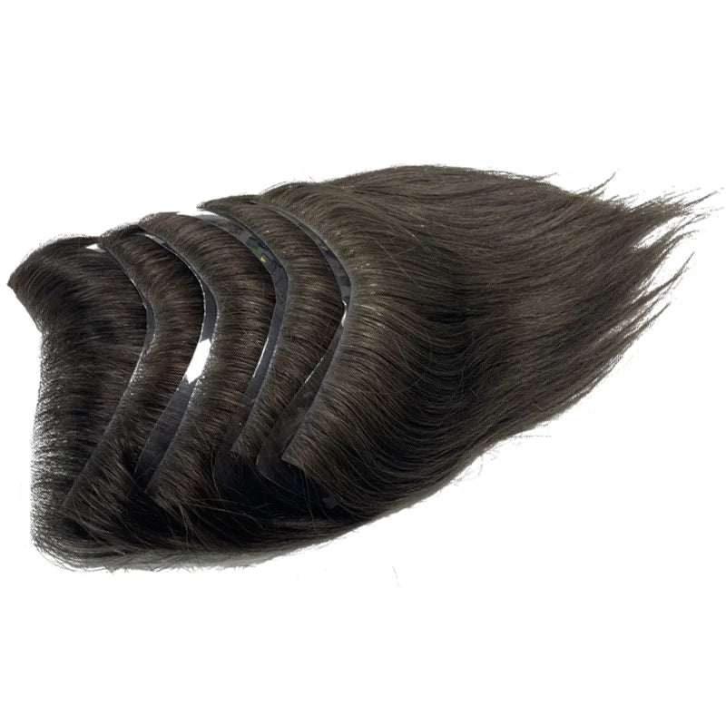 V Frontal Toupee for Men Wigs 2.5x16 Thin Skin PU V Loop Men Toupee Breathable V Style Front Wigs Blonde Color Forehead Hairline