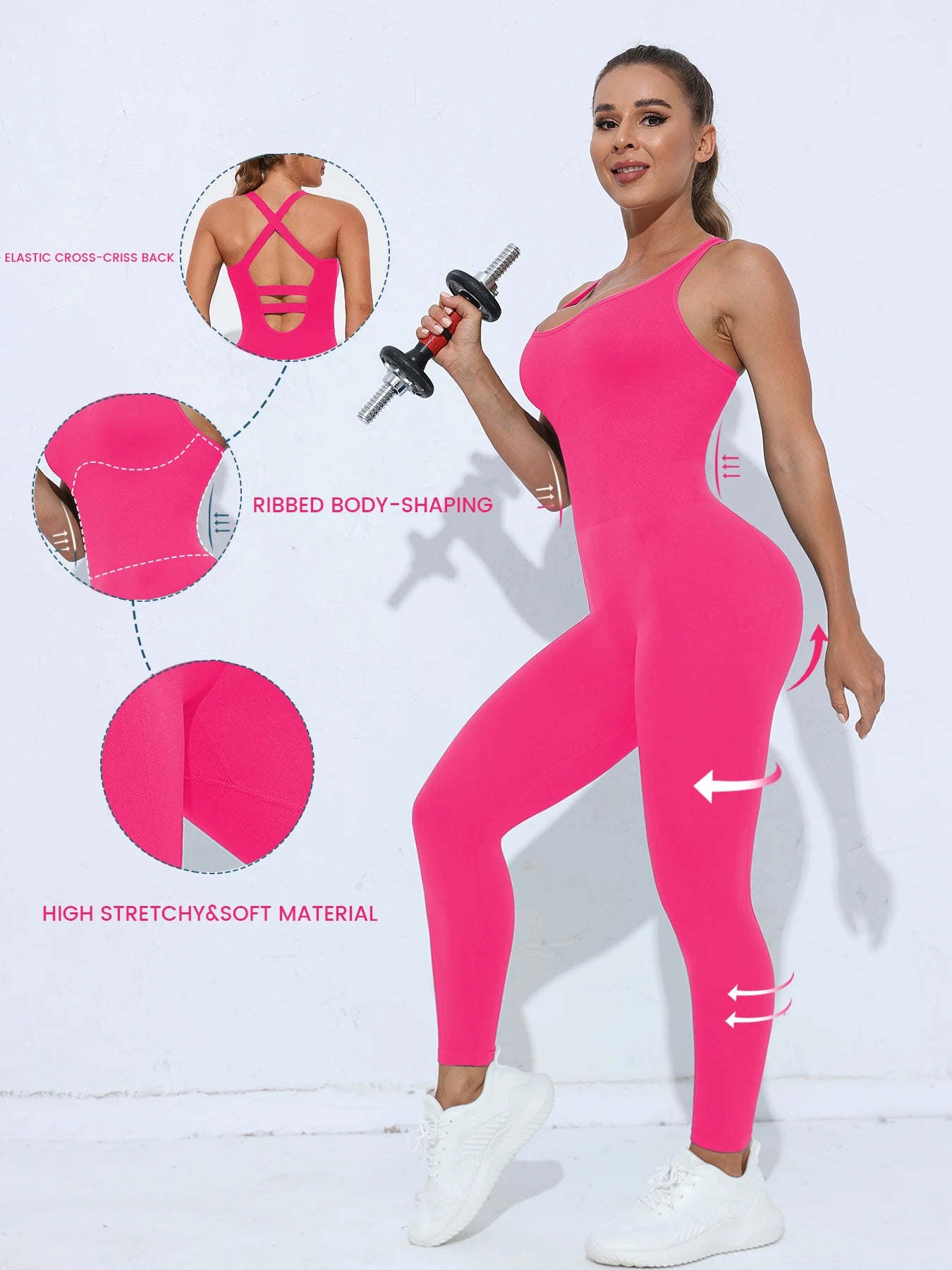 Women's Seamless Shapewear Bodysuit With Tummy Control, CrissCross Straps Backless Body Shaper, Women's Underwear & Shapewear