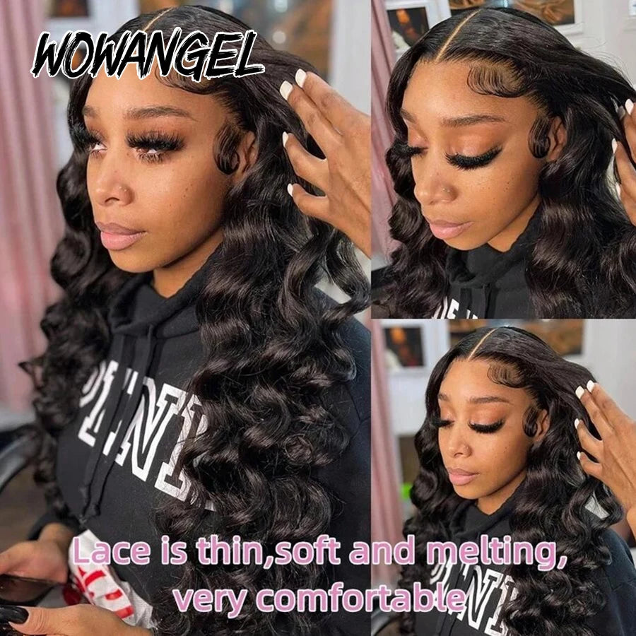34Inch Human Hair Wigs 13x6 HD Lace Frontal Wig Brazilian Hair Loose Wave Curly Human Hair Wig Full Lace Frontal Wig Preplucked