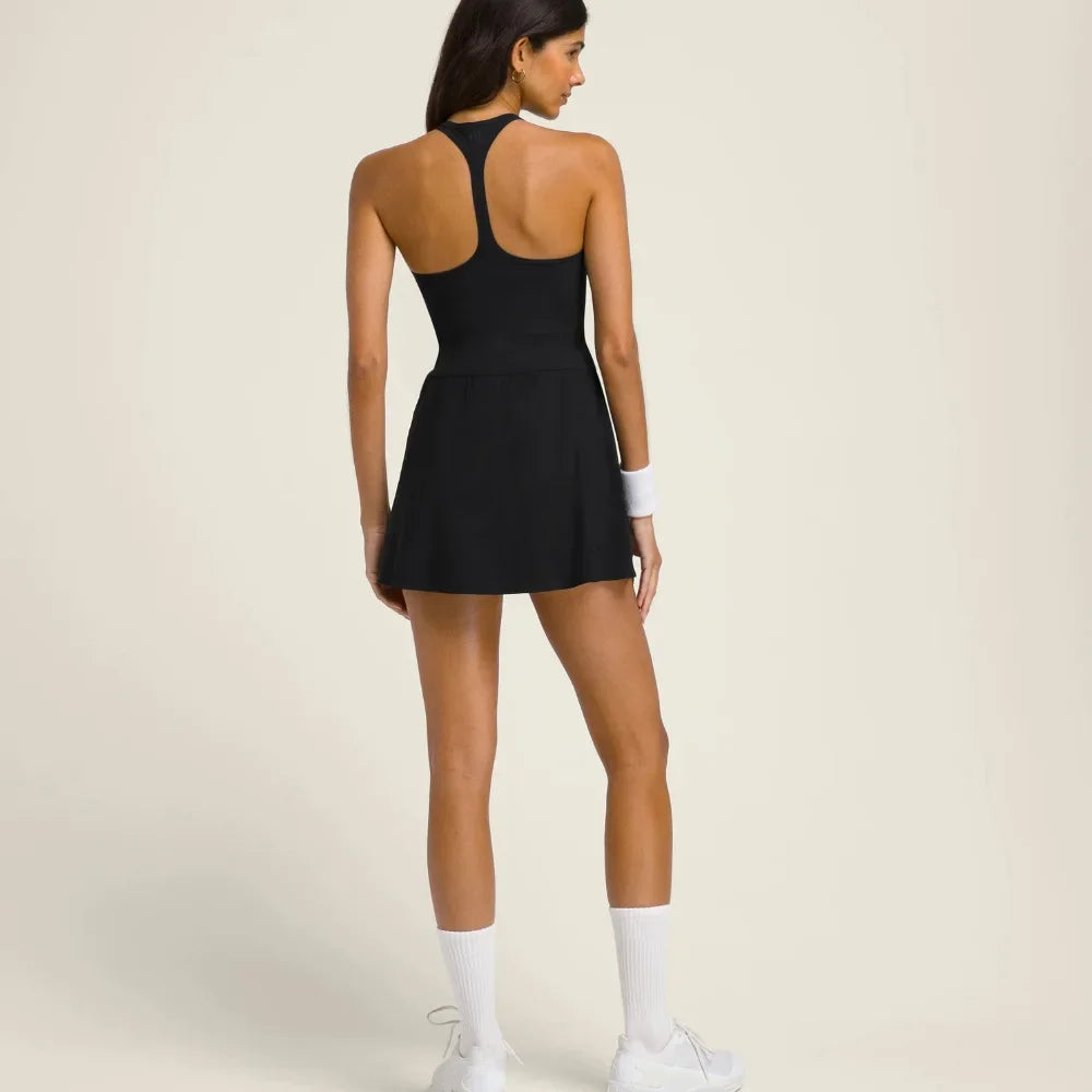 Golf wear Women 2024 Tennis dress with shorts inside Korean badminton sportswear Sports mountaineering wear blue