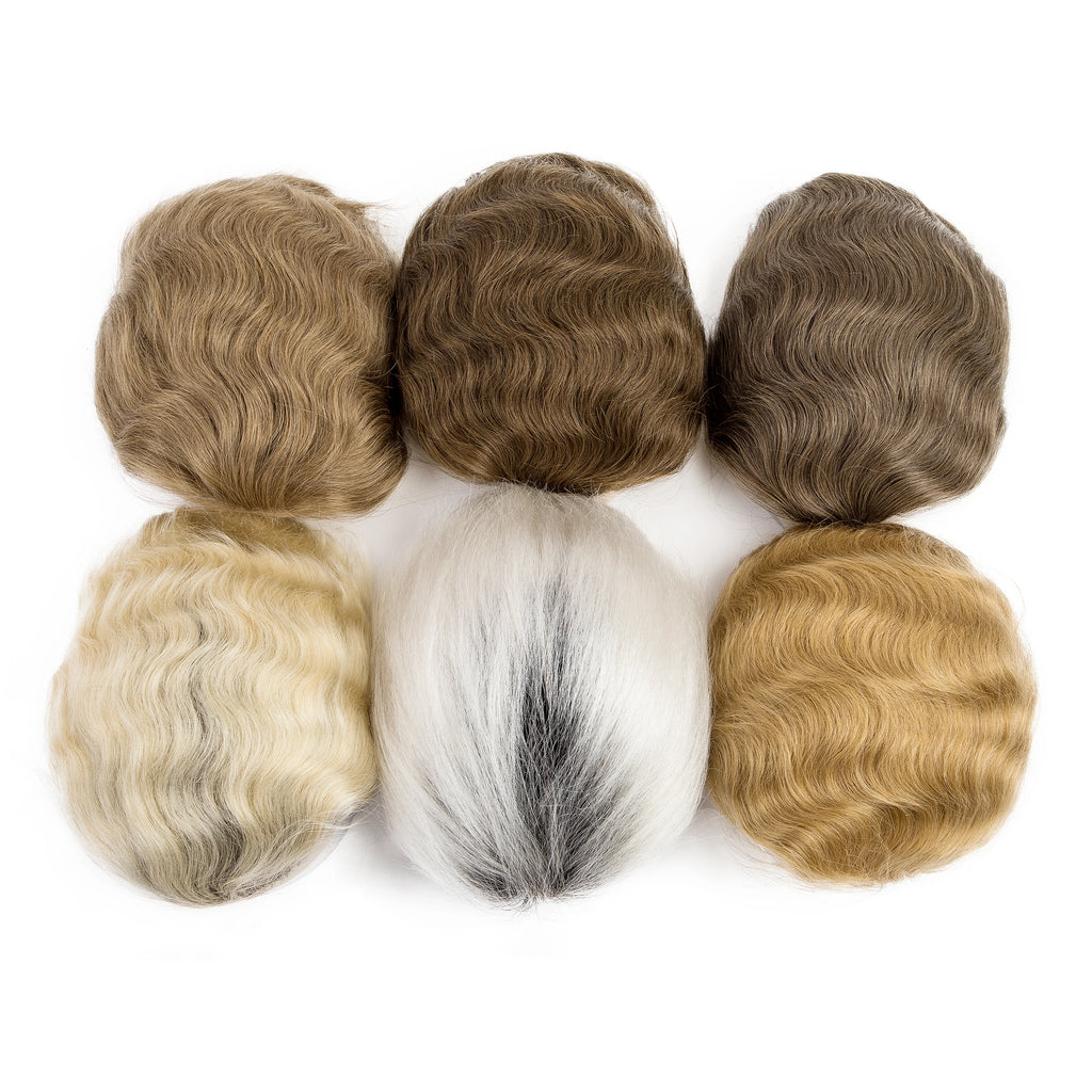 Men Wig Gray Hair Natural Haline Lace Front with Mono Top 6" Men's Capillary Prothesis Durable Toupee Men Wigs For Man