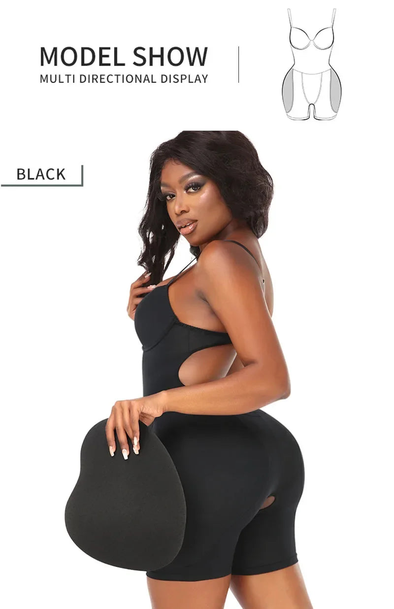 Bodysuits Shapewear Padded Hip Enhancer Bra Cushion Butt Lifter Sexy Back Body Shaper Jumpsuits Fajas Colombianas Girdles Corset