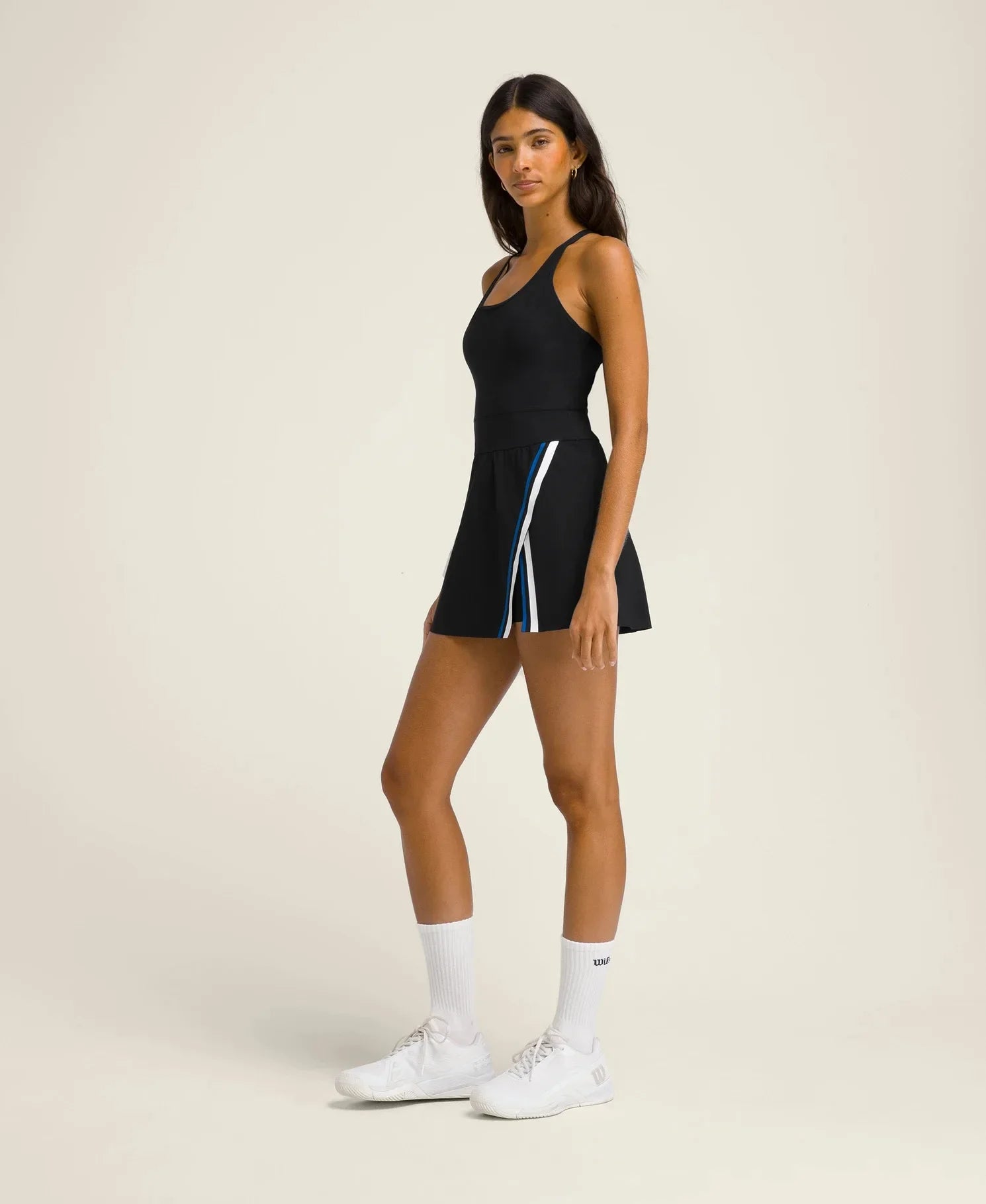 Golf wear Women 2024 Tennis dress with shorts inside Korean badminton sportswear Sports mountaineering wear blue