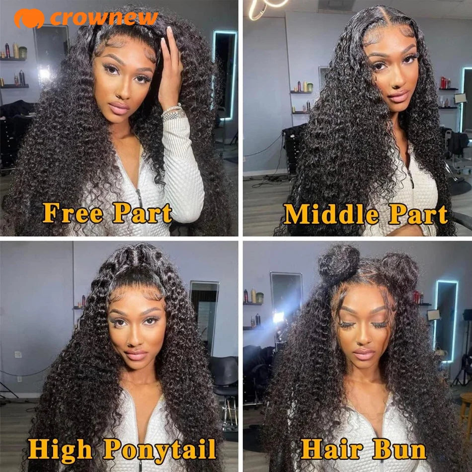 Curly Human Hair Wig 13X4 Lace Front Wig Human Hair 13x6 HD Lace Frontal Wig Human Hair Wigs Pre Plucked Real Human Hair Wig
