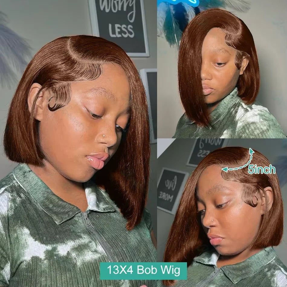 Straight Chocolate Brown Brazilian Human Hairs