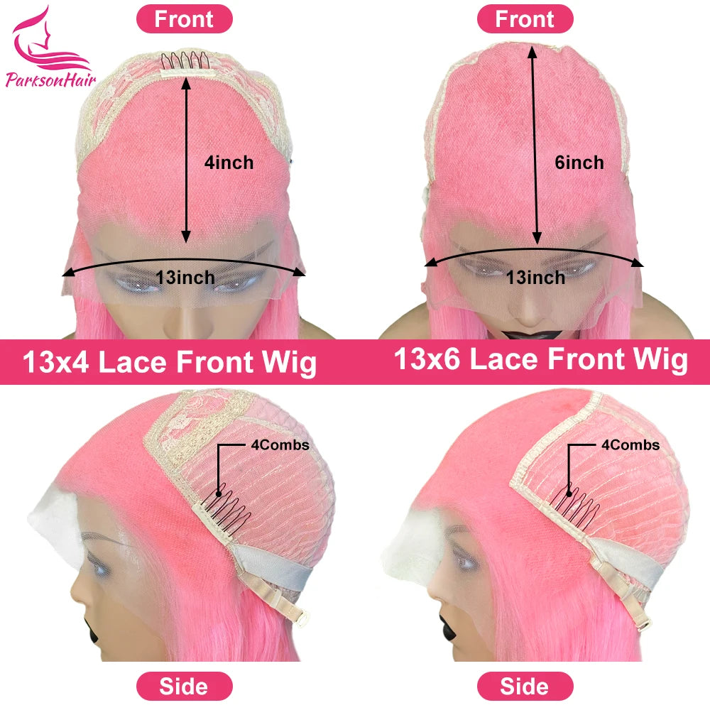 Highlight Human Hair Wig Green With Black 13x6 HD Transparent Lace Front Wigs Body Wave Colored Lace Frontal Wigs For Women