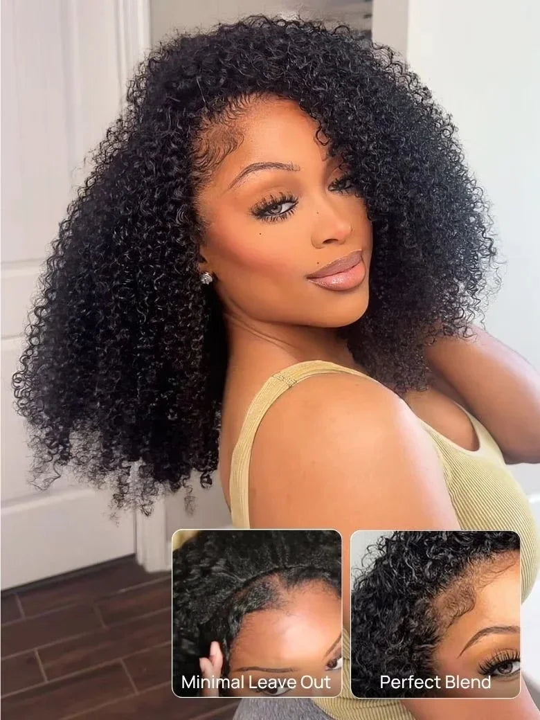 3 In 1 half wigs human hair Drawstring No lace wigs Half wig water wave human hair wig 100 human hair wigs for woman curly wigs
