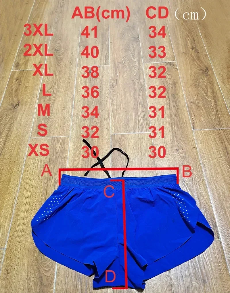 Sport Shorts Man Marathon Shorts with Inner Pocket  Long Distance Running Sport Pants Track Field Tights