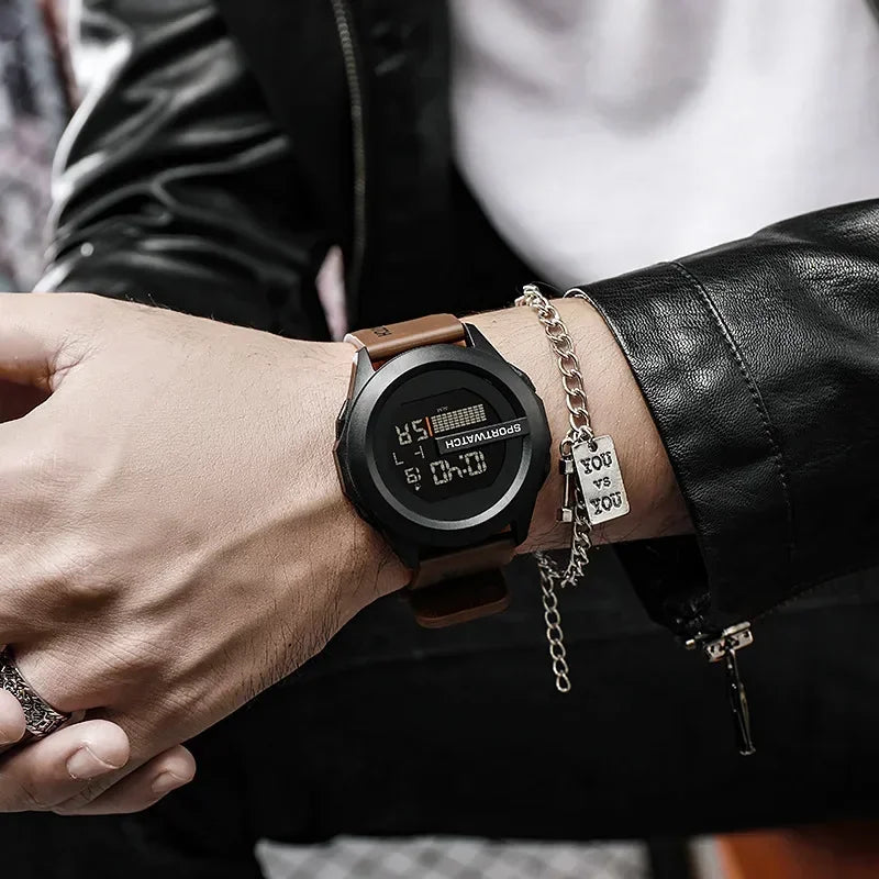 New Sport Watch for Man Digital Wristwatch Stopwatch Luminous Date Week Waterproof Men's  Clock Electronic Watch Relogio