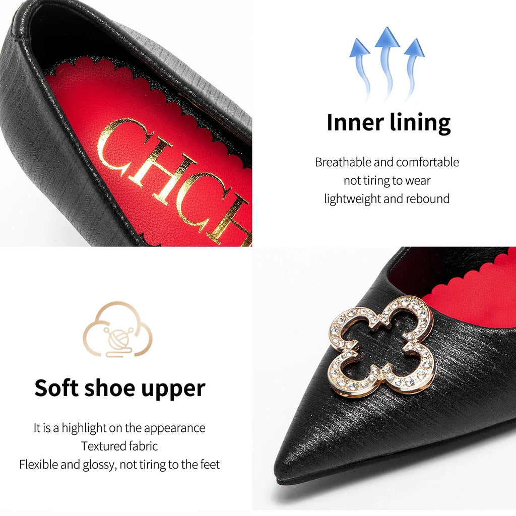 Business Party Basic Metal Decorative High Heels Fashion Classic Luxury Design Women's New High Heels