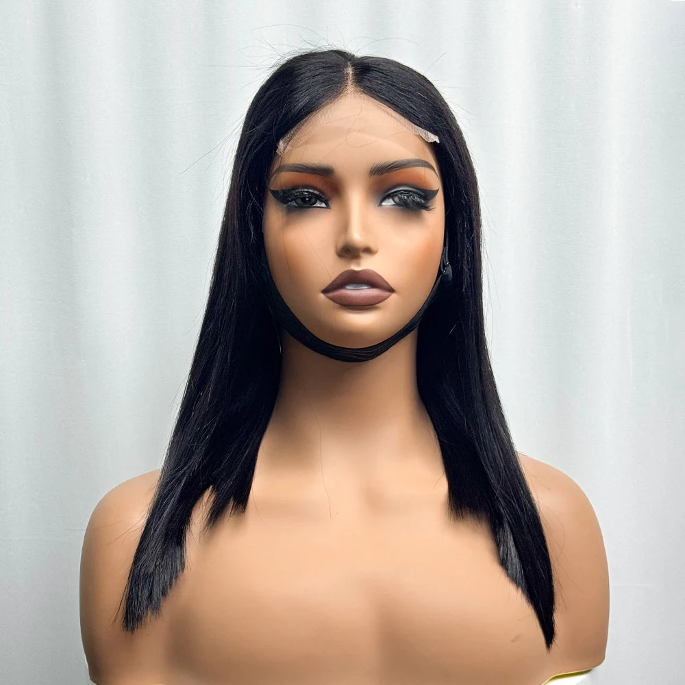 Bone Straight Human Hair Wigs 280% Density Vietnamese 4x4 Transparent HD Lace Closure Double Drawn Bob Wigs For Women