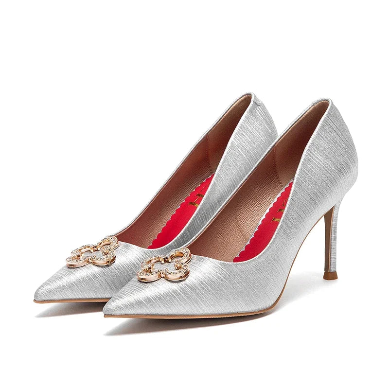 Business Party Basic Metal Decorative High Heels Fashion Classic Luxury Design Women's New High Heels