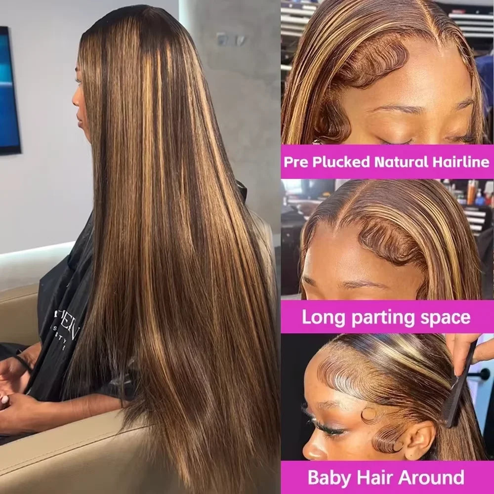 Highlight Straight Brazilian Human Hairs