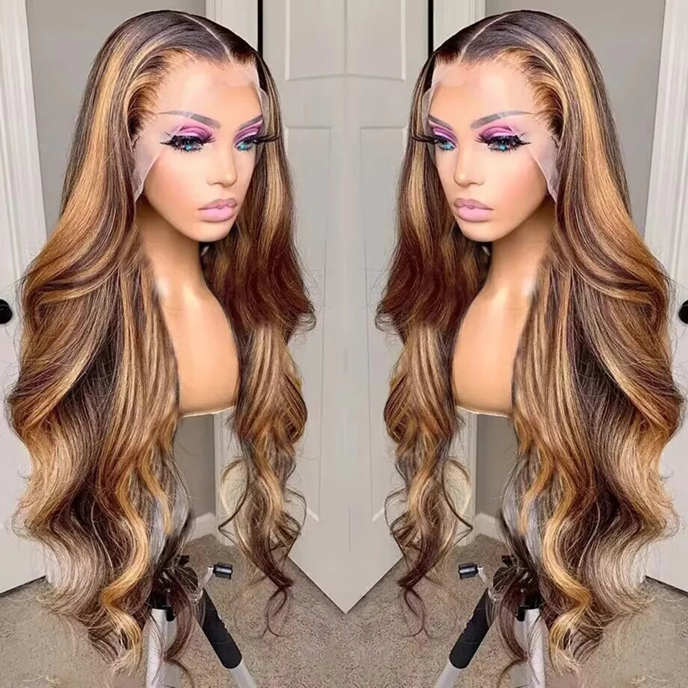 100% Virgin Brazilian Human Hair Lace Front Wigs Body Wave
