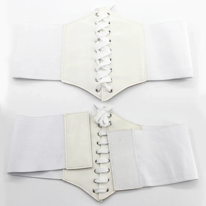 Black Body Shapewear Women Gothic Clothing Underbust Waist Cincher Trainer Pu Leather Elastic Sexy Bridal Corsets and Bustiers