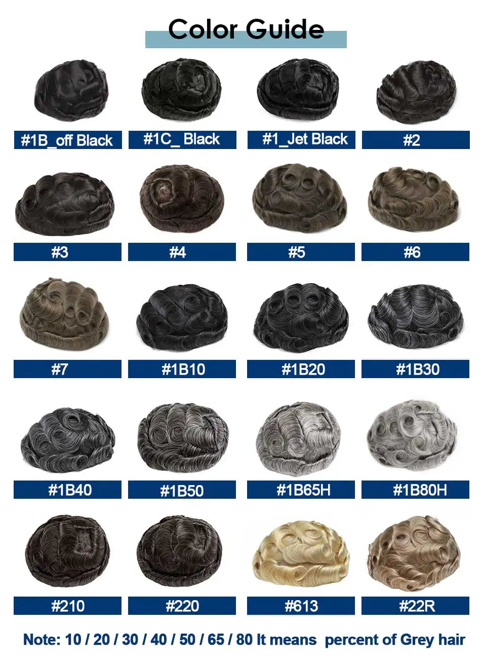 Natural Men's Wig Mono Toupee Human Hair Capillary Male Hair Prosthesis Hair System For Man Double Knots Hairpiece Wigs For Men