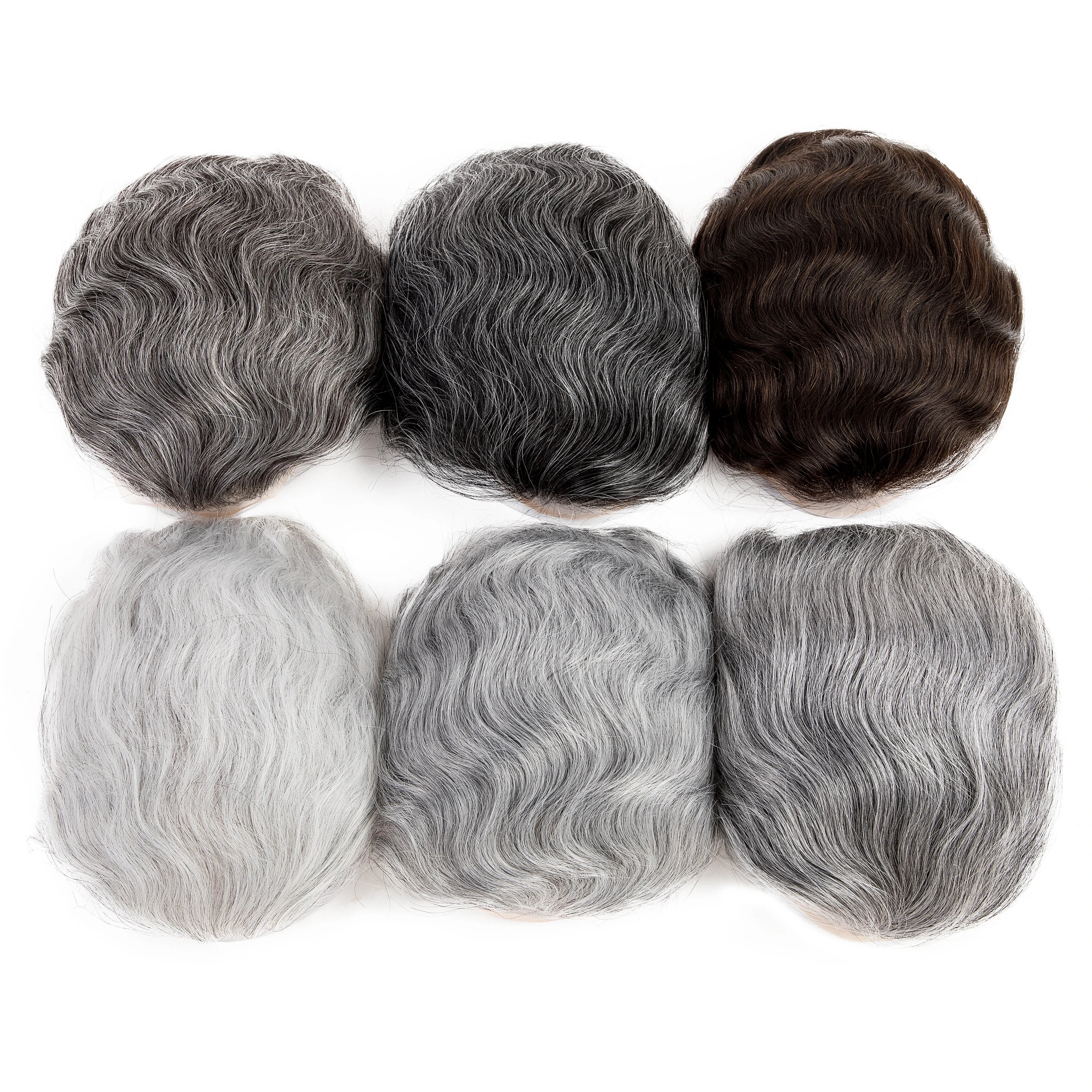Men Wig Gray Hair Natural Haline Lace Front with Mono Top 6" Men's Capillary Prothesis Durable Toupee Men Wigs For Man