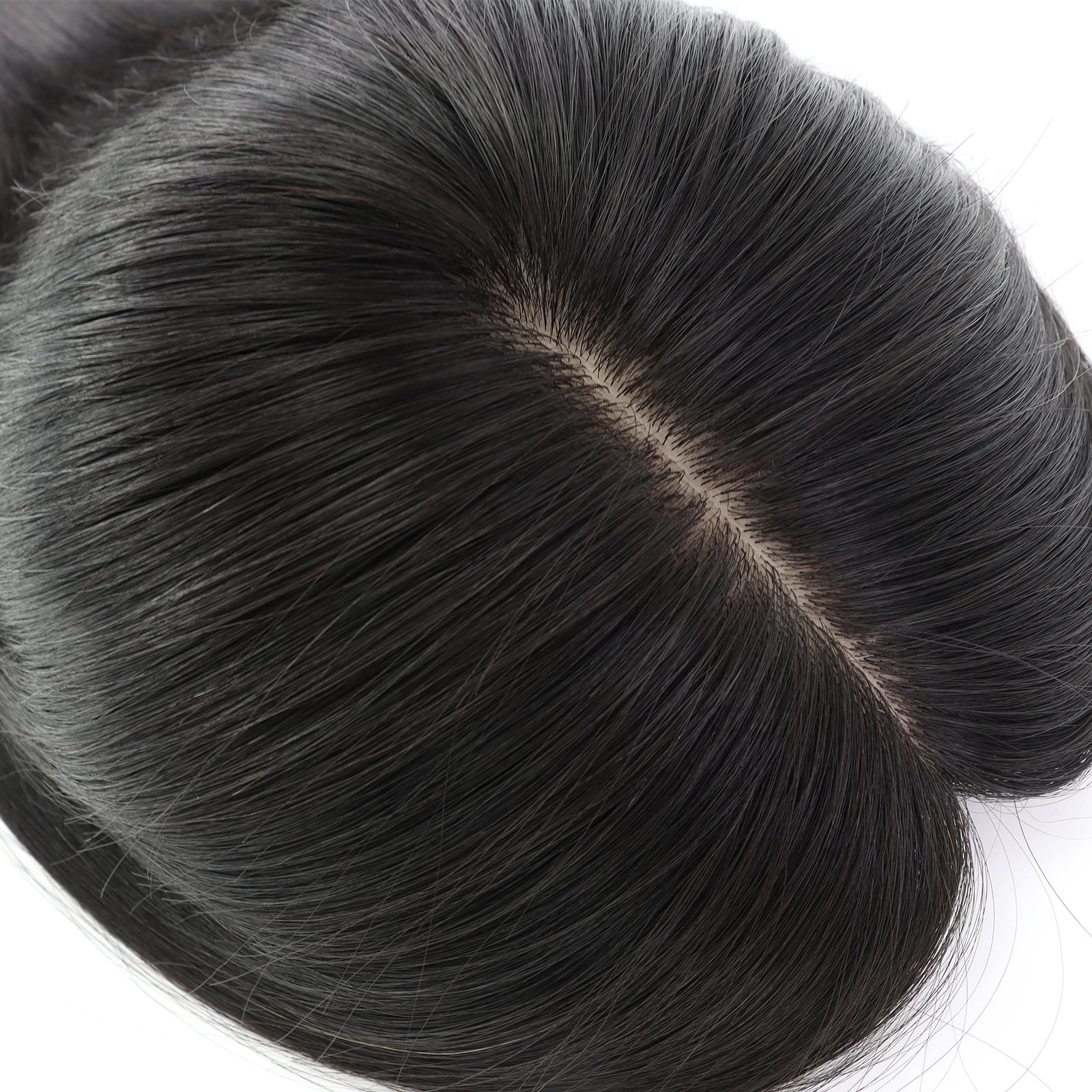 Layer Human Hair Wig for Women 6x6" Silk Base Wig with PU Around Medium Brown Hair Wig with Elastic Net Soft Breathable