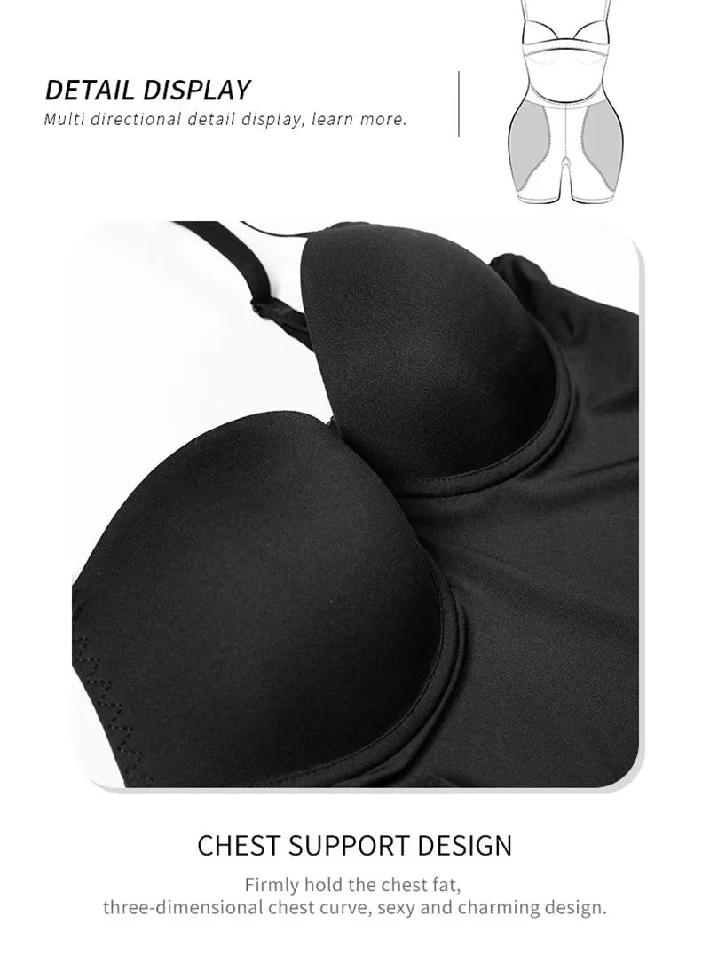 Bodysuits Shapewear Padded Hip Enhancer Bra Cushion Butt Lifter Sexy Back Body Shaper Jumpsuits Fajas Colombianas Girdles Corset