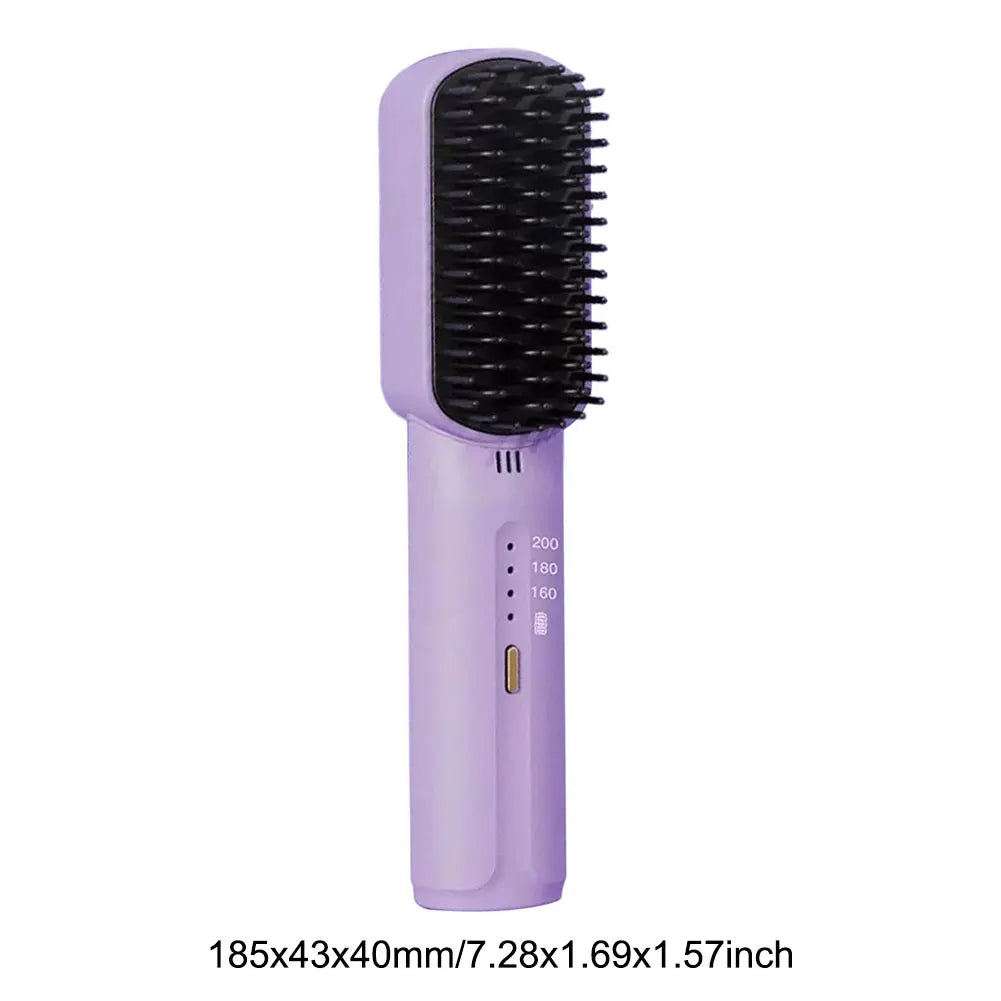Electric Hot Brush Anti-Scald Hair Straightener