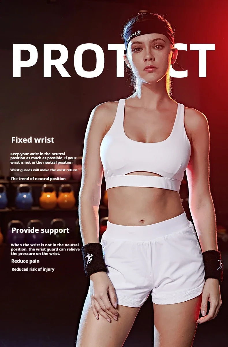 Sports Wristbands for Men Women - Breathable Sweat Absorbing Wrist Support for Running Basketball Tennis Gym Fitness Workout