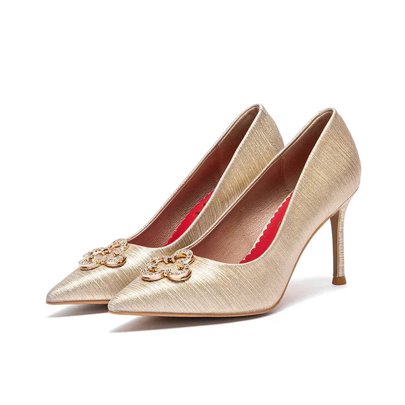 Business Party Basic Metal Decorative High Heels Fashion Classic Luxury Design Women's New High Heels