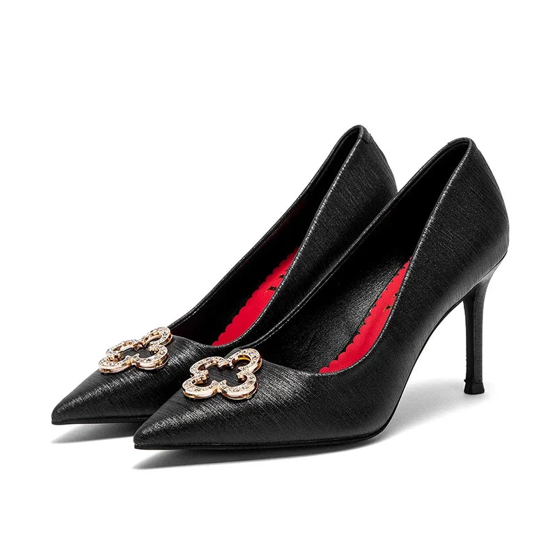 Business Party Basic Metal Decorative High Heels Fashion Classic Luxury Design Women's New High Heels