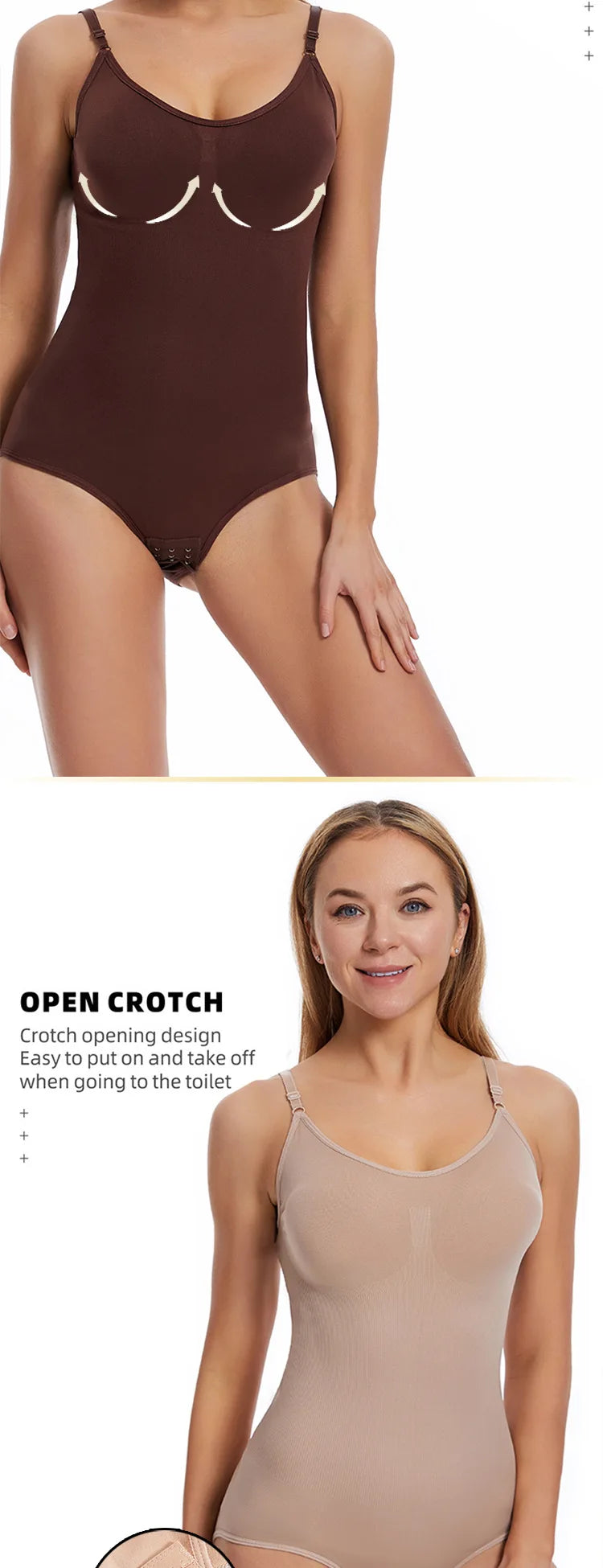 Bodysuit Shapewear Women Tank Top Tummy Control Full Body Shaper Anti Chafing Shorts Slimming Waist Trainer Butt Lifter
