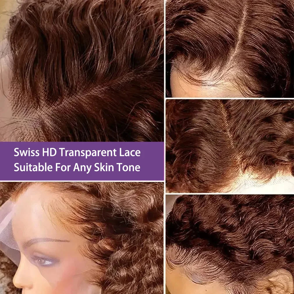 Curly Deep Brown Brazilian Human Hairs