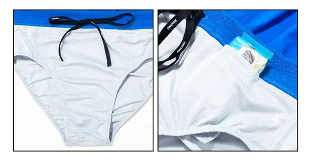 Sport Shorts Man Marathon Shorts with Inner Pocket  Long Distance Running Sport Pants Track Field Tights