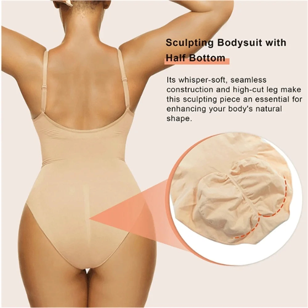 Shapewear Bodysuit Thong Fajas Colombianas Body Shaper Women Seamless Tummy Control Slimming Sheath Flat Belly for Underwear