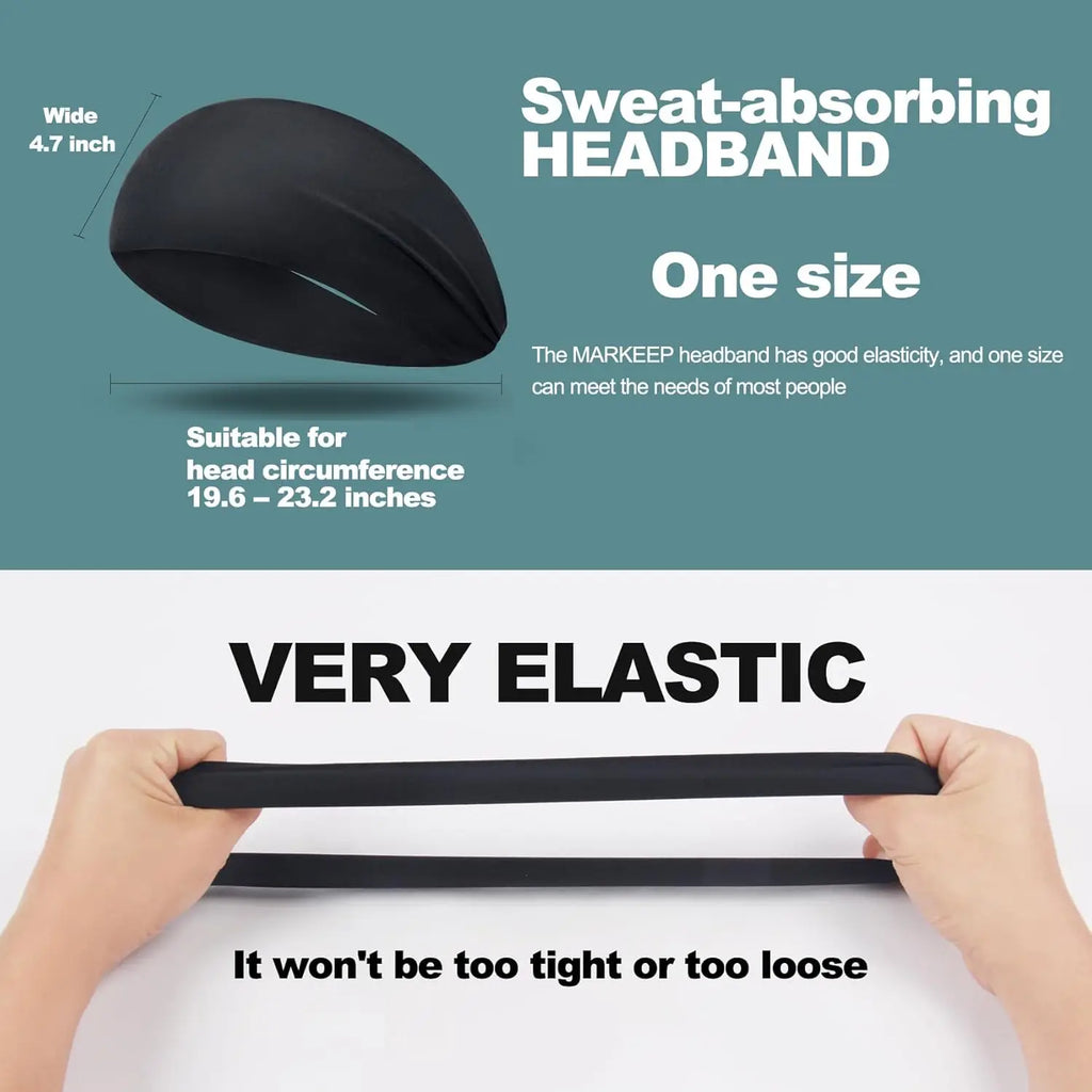 Sports Headbands for Men Moisture Wicking Workout Headband Sweatband Headbands Hairband for Women and Men