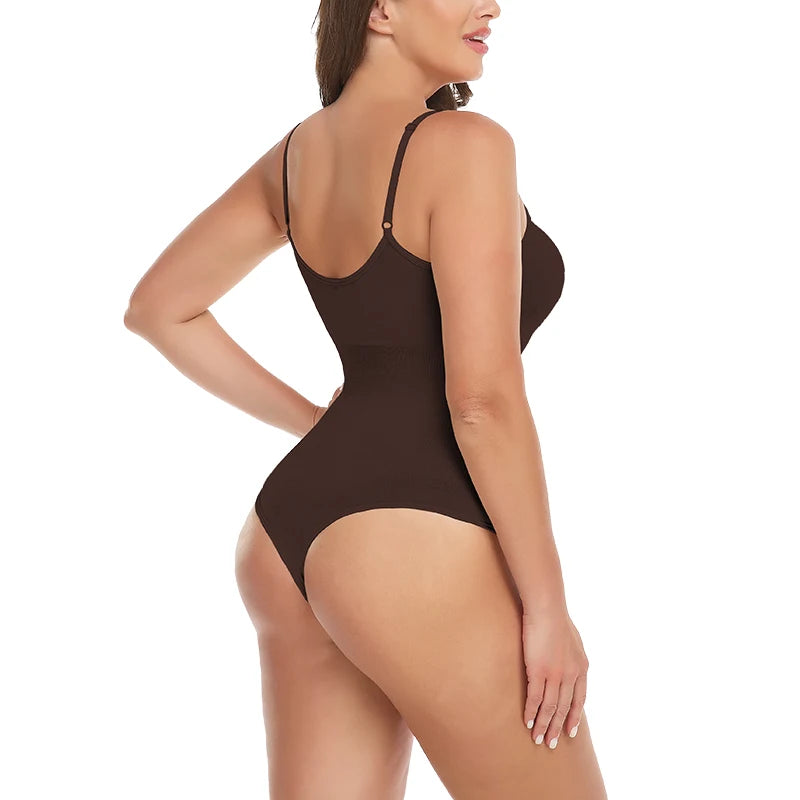 Shapewear Bodysuit Thong Women Full Body Shaper Tummy Control Slimming Waist Trainer Underwear Sexy Fajas Black Pink