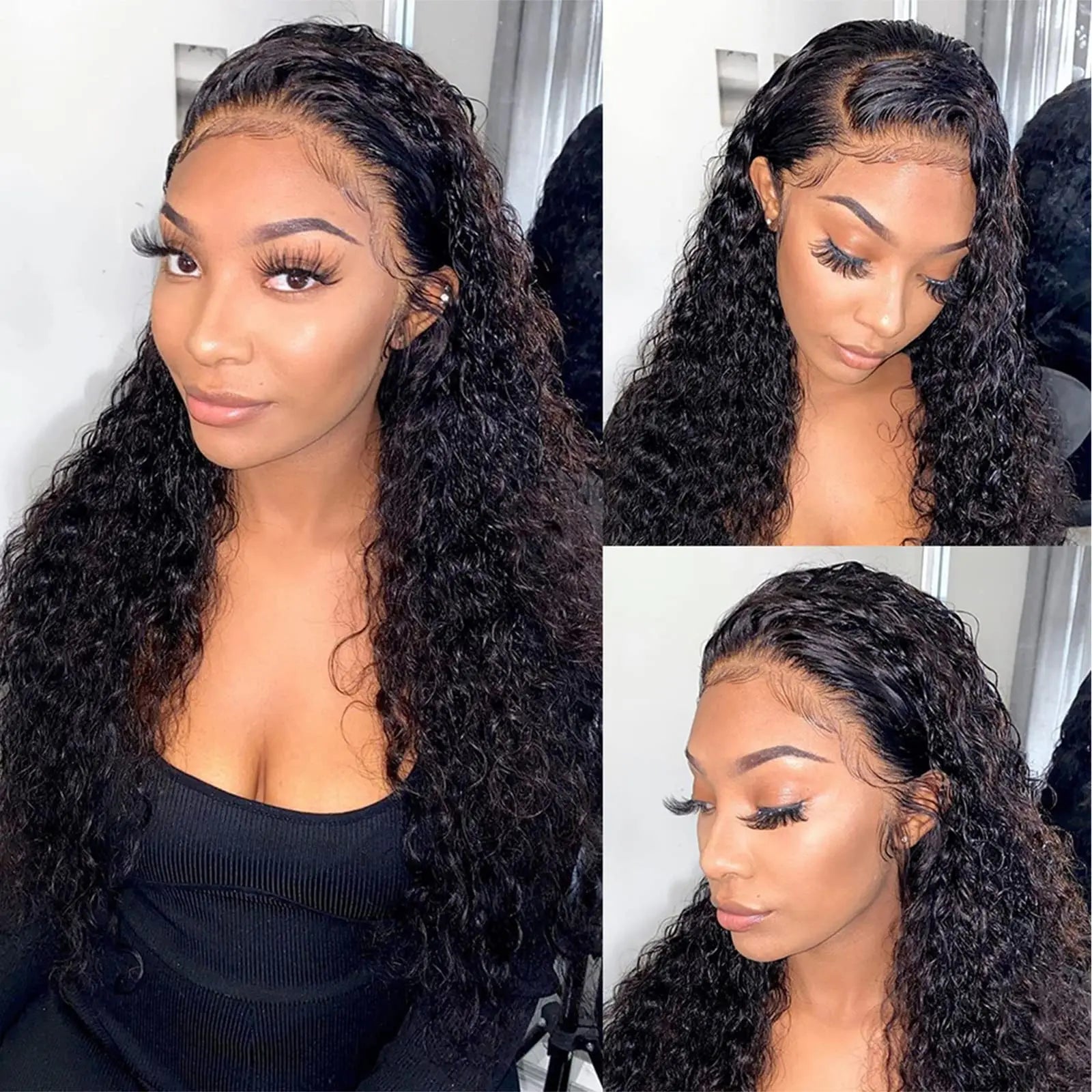 40 Inch Hd 13x6 Curly Lace Front Human Hair Wigs Brazilian For Women Pre Plucked Transparent 13x4 Deep Wave Frontal Wig